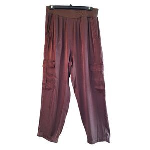 Pistola Pull On Slinky Cargo Pant Straight Leg Chocolate Brown XL Trouser Unworn